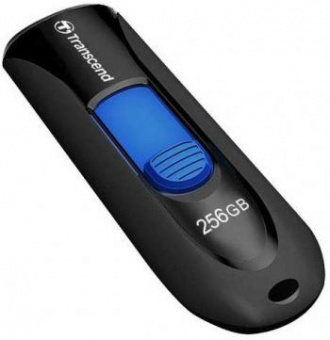 Флеш Диск Transcend 256Gb Jetflash 790 TS256GJF790K USB3.0 черный/синий от магазина РЭССИ