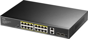 Коммутатор Cudy GS1018PS2 (L2) 18x1Гбит/с 2xКомбо(1000BASE-T/SFP) 2SFP 16PoE 200W неуправляемый от магазина РЭССИ
