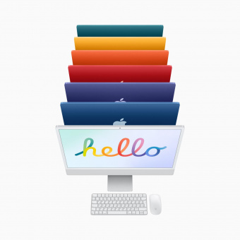 Моноблок Apple iMac A2438 24" 4.5K M1 8 core 8Gb SSD512Gb 8 core GPU macOS GbitEth WiFi BT клавиатура мышь Cam синий 4480x2520 от магазина РЭССИ