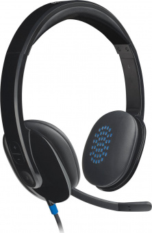 Наушники с микрофоном Logitech H540 черный 1.8м накладные USB оголовье (981-000480) от магазина РЭССИ