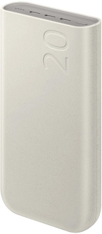 Мобильный аккумулятор Samsung EB-P4520 20000mAh PD3.0 45W 4A 3xUSB-C бежевый (EB-P4520XUEGRU) от магазина РЭССИ