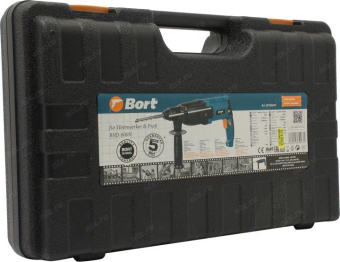 Перфоратор Bort BHD-800N патрон:SDS-plus уд.:3Дж 800Вт (кейс в комплекте) от магазина РЭССИ