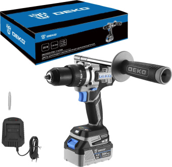 Дрель-шуруповерт Deko DKCID20 PRO аккум. патрон:быстрозажимной (085-1068) от магазина РЭССИ
