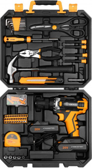 Дрель-шуруповерт Deko DKCD20FU-Li аккум. патрон:быстрозажимной (кейс в комплекте) (063-4178) от магазина РЭССИ