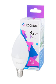 Лампа светодиодная КОСМОС LED8.5wCNE1465 8.5Вт E14 6500K BL1 от магазина РЭССИ