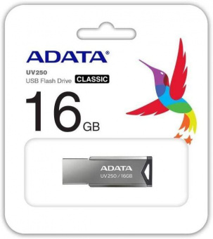 Флеш Диск A-Data 16Gb UV250 AUV250-16G-RBK USB2.0 серебристый от магазина РЭССИ