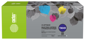 Картридж струйный Cactus CS-EPT8049 T8049 св.сер.пигм. (700мл) для Epson SureColor SC-P6000/7000/8000/9000 от магазина РЭССИ