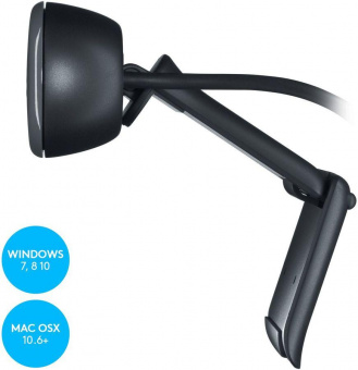 Камера Web Logitech HD Webcam C270 черный 0.9Mpix (1280x720) USB2.0 с микрофоном (960-001063/960-000584) от магазина РЭССИ