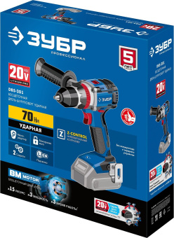 Дрель-шуруповерт Зубр DBS-201 аккум. патрон:быстрозажимной от магазина РЭССИ