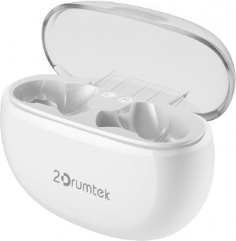 Гарнитура вкладыши A4Tech 2Drumtek B25 TWS белый беспроводные bluetooth в ушной раковине (B25 GRAYISH WHITE) от магазина РЭССИ