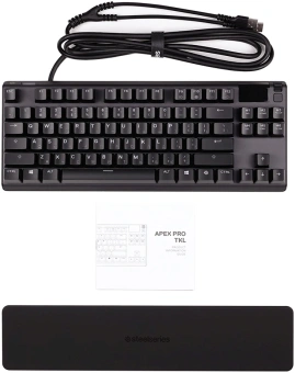 Клавиатура Steelseries Apex Pro TKL (2023) механическая черный USB for gamer LED (подставка для запястий) (64856) от магазина РЭССИ