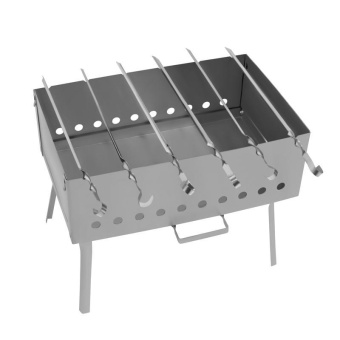 Складной мангал СОКОЛ 40х25х14.5 см 1.5 мм с 6 шампурами в чехле 62-0063 от магазина РЭССИ