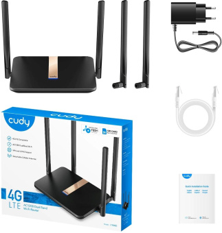 Маршрутизатор Cudy LT500D AC1200 Wi-Fi cat. 4 черный от магазина РЭССИ