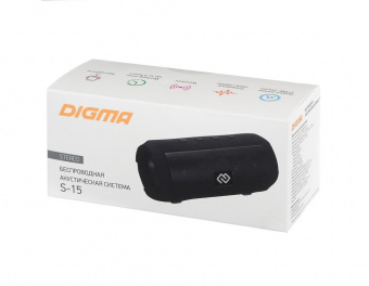 Колонка порт. Digma S-15 черный 10W 1.0 BT/USB 1200mAh от магазина РЭССИ