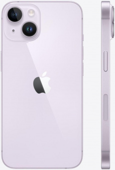 Смартфон Apple A2884 iPhone 14 256Gb 6Gb фиолетовый моноблок 3G 4G 2Sim 6.1" 1170x2532 iOS 16 12Mpix 802.11 a/b/g/n/ac/ax NFC GPS TouchSc Protect от магазина РЭССИ