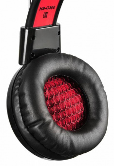 Наушники с микрофоном Оклик HS-G300 ARMAGEDDON черный/красный 2.3м мониторные оголовье (337457) от магазина РЭССИ