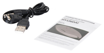 Колонка порт. Hyundai H-PAC100 черный 3W 1.0 BT/3.5Jack/USB от магазина РЭССИ