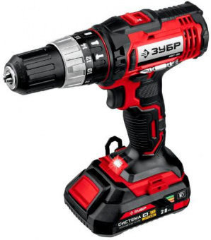Дрель-шуруповерт Зубр ДШУ-185-22 аккум. патрон:быстрозажимной (кейс в комплекте) от магазина РЭССИ