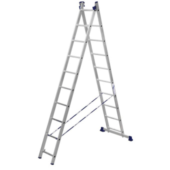 Двухсекционная универсальная алюминиевая лестница Алюмет 2х10. Серия H2 5210 от магазина РЭССИ