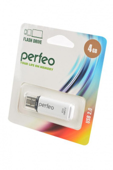 Носитель информации PERFEO PF-C13W004 USB 4GB белый BL1 от магазина РЭССИ