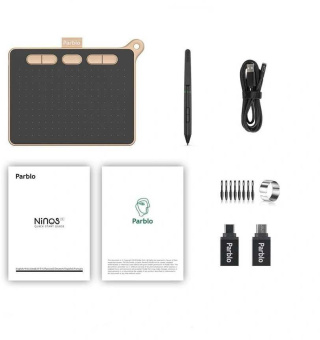 Графический планшет Parblo Ninos S USB Type-C черный/розовый от магазина РЭССИ