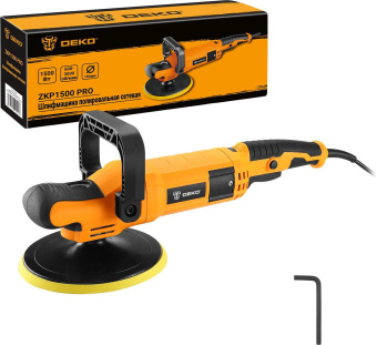 Полировальная машина Deko ZKP1500 PRO 1500Вт 3000об/мин рез.шпин.:M14 d=180мм от магазина РЭССИ