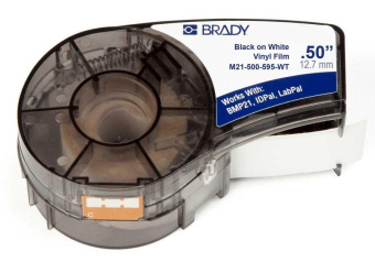 Лента 12.7мм/6.4м винил черный на белом Brady M21-500-595-WT brd142807 от магазина РЭССИ