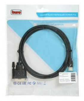 Кабель аудио-видео Buro 1.1v miniDisplayport (m)/DVI-D (Dual Link) (m) 2м. Позолоченные контакты черный (BHP MDPP-DVI-2) от магазина РЭССИ