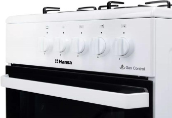Плита Газовая Hansa FCGW510029A белый реш.сталь от магазина РЭССИ