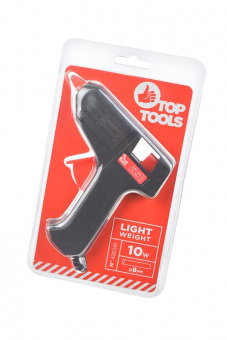 Термопистолет TOP TOOLS 42E581 пистолет клеевой, электрический 10Вт + клеевые стержни 8мм BL1 от магазина РЭССИ