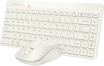 Клавиатура + мышь A4Tech Fstyler FG2200 Air клав:бежевый мышь:бежевый USB беспроводная slim (FG2200 AIR BEIGE) от магазина РЭССИ