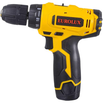 Аккумуляторная дрель-шуруповерт Eurolux ДА-12/2Li 72/14/38 от магазина РЭССИ