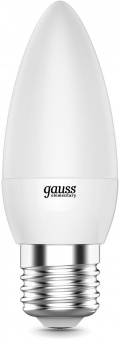 Лампа светодиодная Gauss Elementary 8Вт цок.:E27 свеча 220B 4100K св.свеч.бел.ней. C37 (упак.:10шт) (33228) от магазина РЭССИ