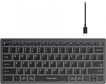 Клавиатура A4Tech Fstyler FX61 серый USB slim LED (FX61 GREY) от магазина РЭССИ