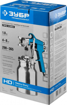 Краскораспылитель Зубр ПРО Н350 365л/мин соп.:1.8мм бак:1л от магазина РЭССИ