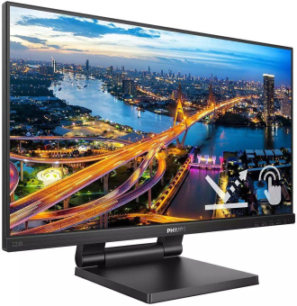 Монитор Philips 21.5" B Line 222B1TC черный IPS LED 16:9 HDMI M/M матовая HAS 250cd 178гр/178гр 1920x1080 75Hz VGA DP FHD USB Touch 6.13кг от магазина РЭССИ