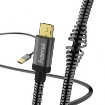 Кабель Hama Metal 00173625 USB (m)-micro USB (m) 1.5м черный от магазина РЭССИ