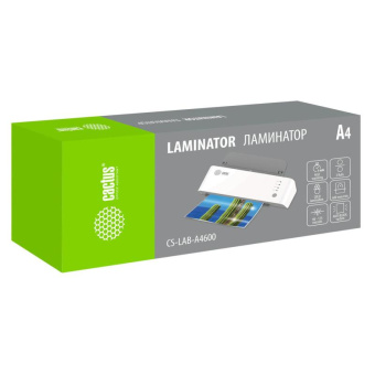 Ламинатор Cactus белый А4 80-125 мкм 60см/мин 2 вала ламинирование фото CS-LAB-A4600 1368022 от магазина РЭССИ