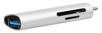 Устройство чтения карт памяти USB Type-C SunWind SW-CR056-S серебристый от магазина РЭССИ
