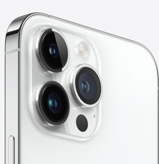 Смартфон Apple A2896 iPhone 14 Pro Max 128Gb 6Gb серебристый моноблок 3G 4G 2Sim 6.7" 1290x2796 iOS 16 48Mpix 802.11 a/b/g/n/ac/ax NFC GPS GSM900/1800 GSM1900 TouchSc Protect от магазина РЭССИ