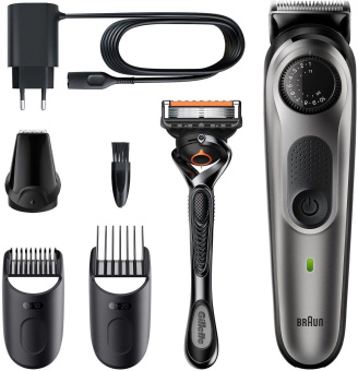 Триммер Braun BT5360 серебристый/черный (насадок в компл:3шт) от магазина РЭССИ