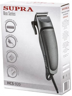 Машинка для стрижки Supra HCS-920 черный 3Вт (насадок в компл:4шт) от магазина РЭССИ