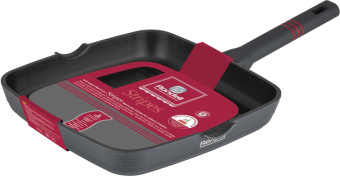 Сковорода Rondell Stripes RDA-1616 квадратная 28см покрытие: Xylan Plus ручка несъемная (без крышки) серый от магазина РЭССИ