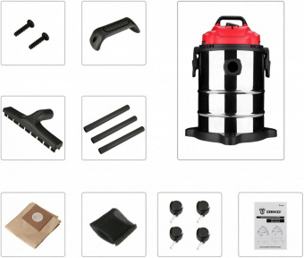 Строительный пылесос Deko DKVC-1400-15S 1400Вт (уборка: сухая) серебристый от магазина РЭССИ