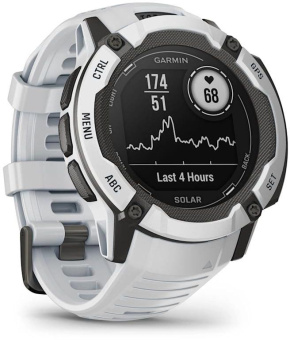Смарт-часы Garmin Instinct 2X Solar 50мм 1" MIP корп.белый/черный рем.белый (010-02805-04) от магазина РЭССИ