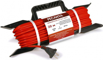 Удлинитель силовой Ресанта СУ-2х1-20/1 (IP44) (61/118/2) 2x1.0кв.мм 4розет. 40м ПВС катушка серый от магазина РЭССИ