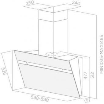 Вытяжка каминная Elica STRIPE BL/A/90/LX черный управление: сенсорное (1 мотор) от магазина РЭССИ