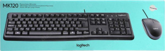Клавиатура + мышь Logitech MK120 клав:черный мышь:черный/серый USB (920-002561) от магазина РЭССИ