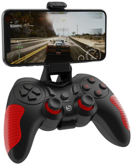 Геймпад SunWind SW-GP200M черный/красный USB Беспроводной (в компл.:подставка для смартфона/кабель) от магазина РЭССИ