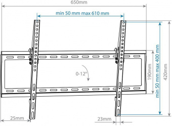 Кронштейн для телевизора Arm Media STEEL-2 new черный 32"-90" макс.40кг настенный наклон от магазина РЭССИ